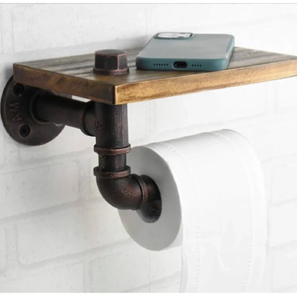 Wood for Rustic Toilet Paper Holder